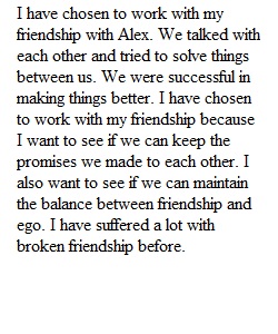Relationship Account Reflection assignment